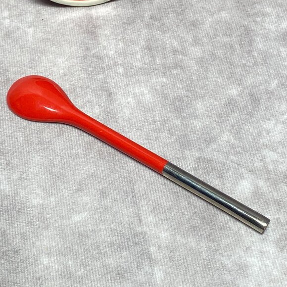 Starbucks 2014 Verismo Red/Silver Espresso Coffee Mug Cup With Ceramic Spoon 8oz - Picture 8 of 10